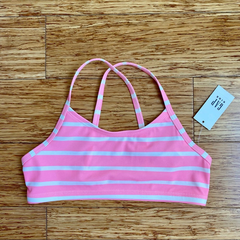 GAP I NEW Crisscross Stripe Bikini Top (Girl S)